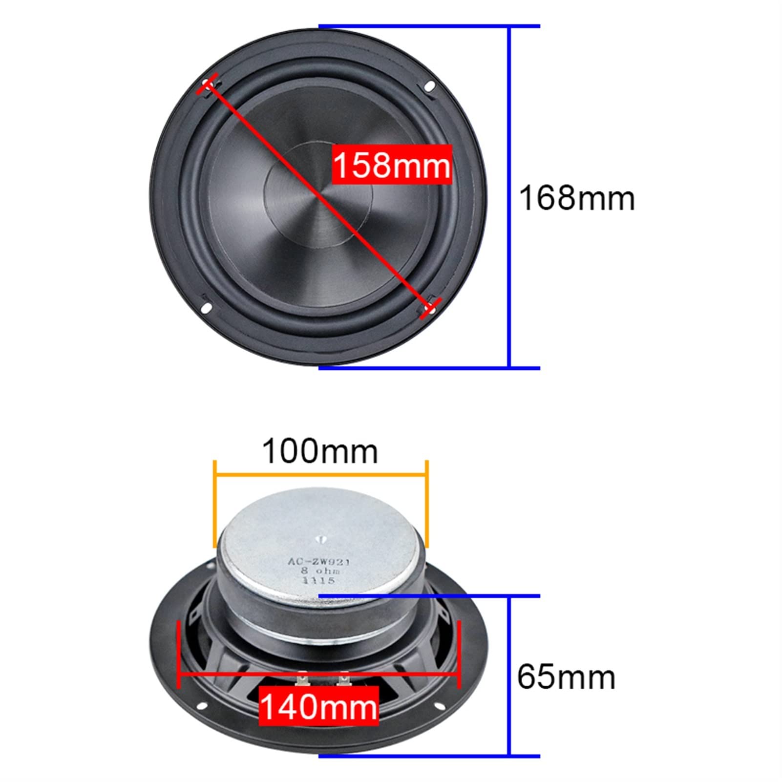 スピーカー・ウーファー kn. Amazon.co.jp: KNOKR HIFI 6.5インチウーファースピーカーサブ